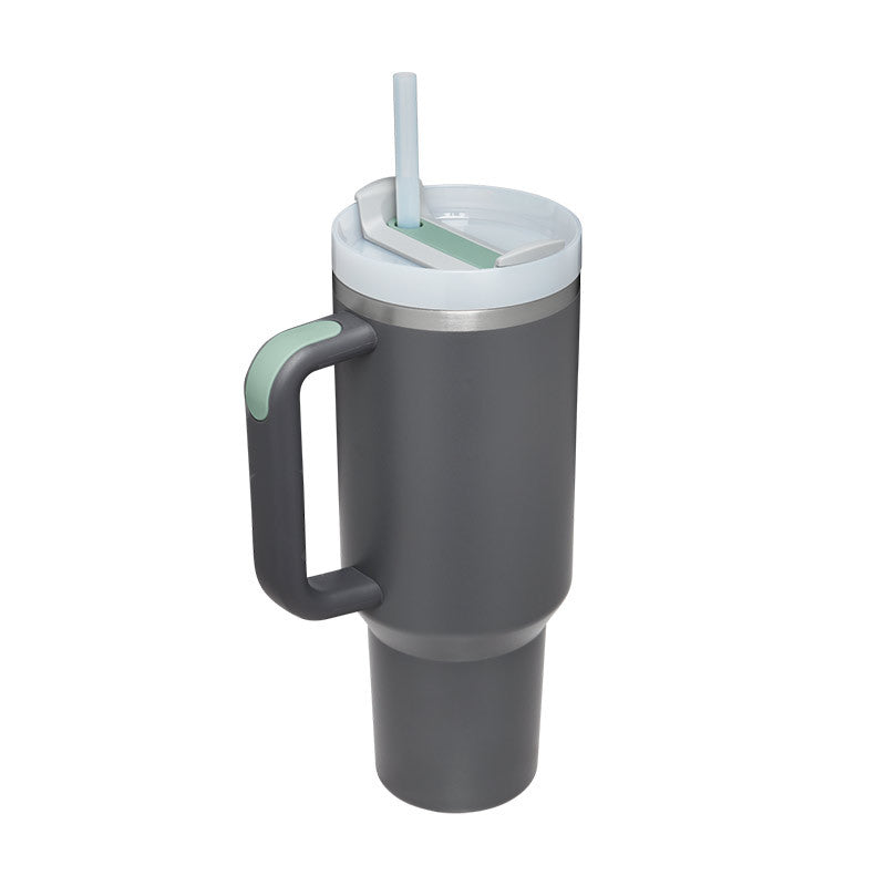 Thermal Mug 40oz Straw Coffee Insulation Cup With Handle